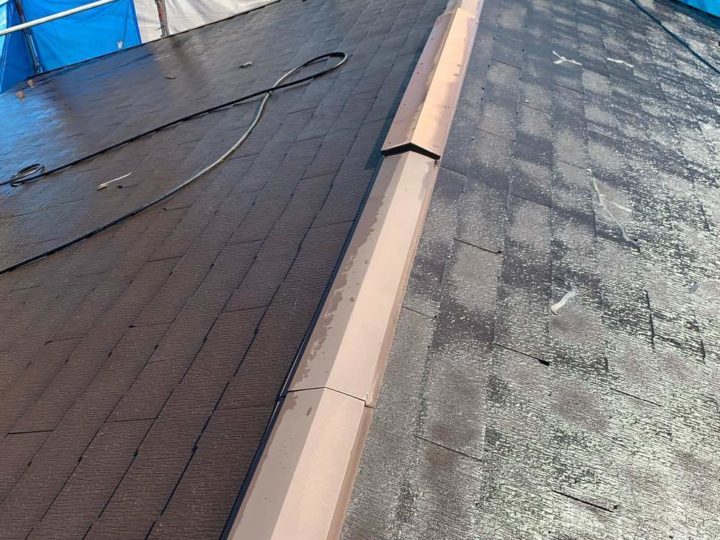 屋根　高圧水洗浄完了